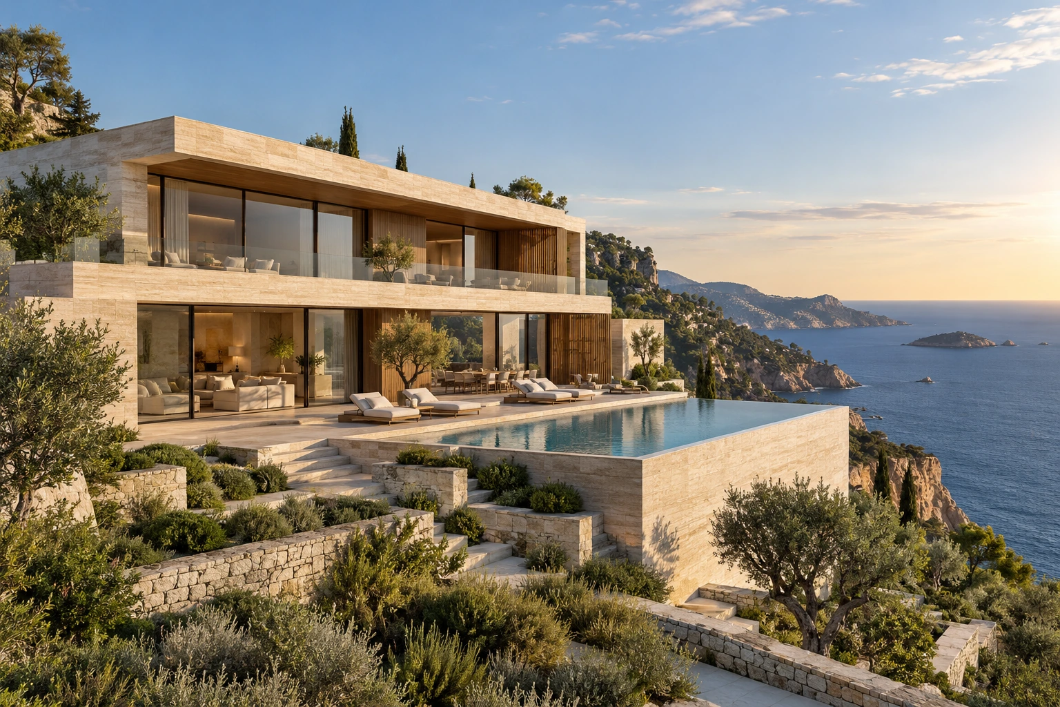Architectural study of a sculptural villa